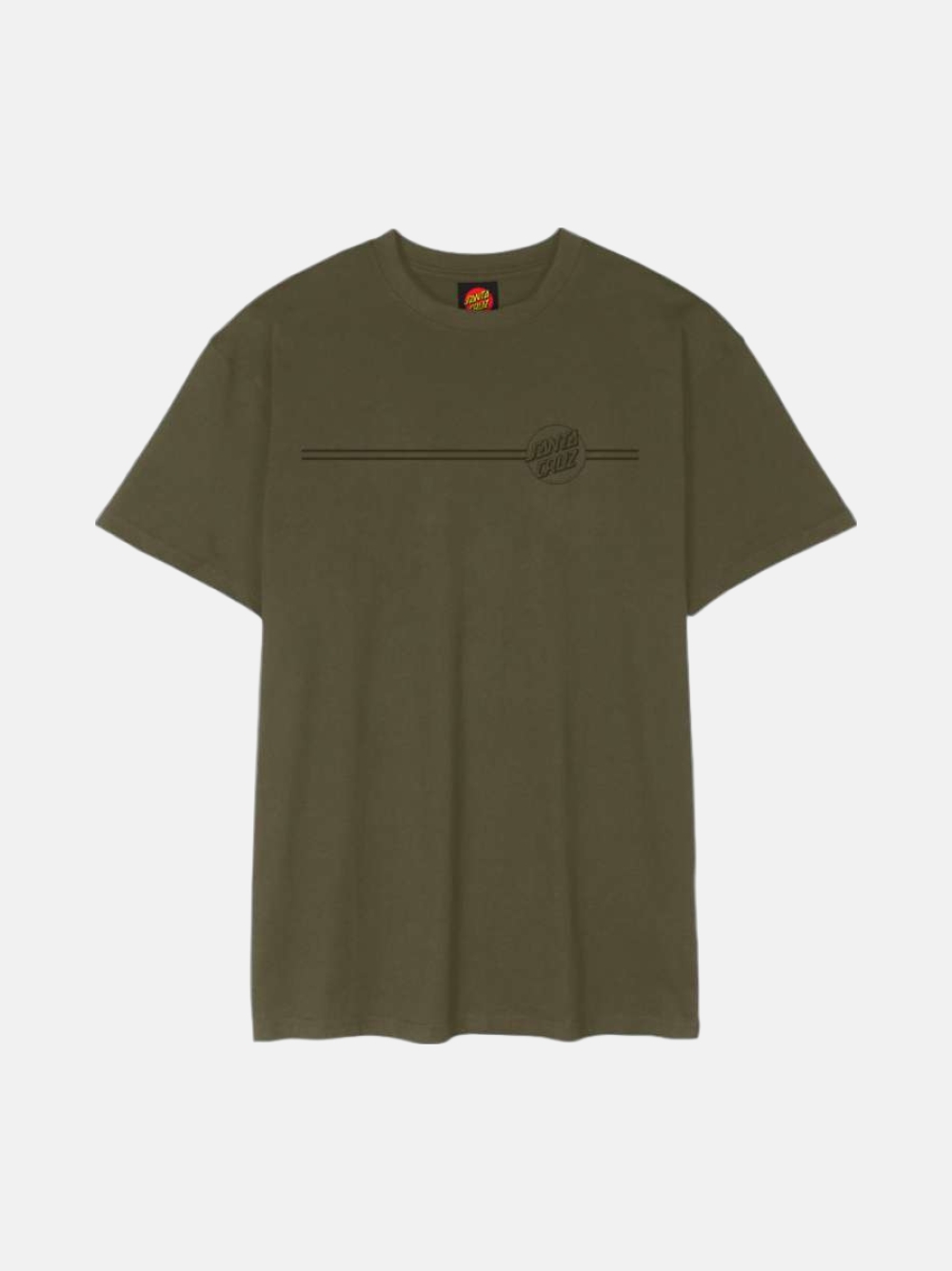 TSHIRT SANTA CRUZ TONAL OPUS DOT STRIPE UNIFORM GREEN