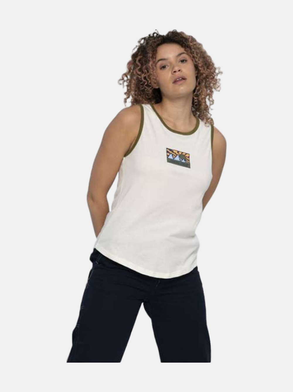 TOP SANTA CRUZ W VEST VISTA OFF WHITE/MOSS
