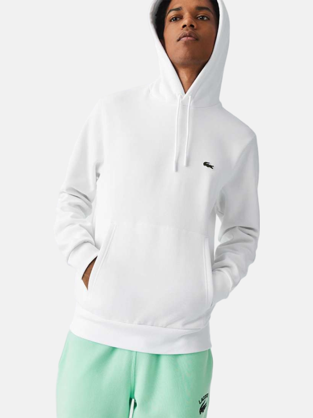 HOODIE LACOSTE SH9623 WHITE