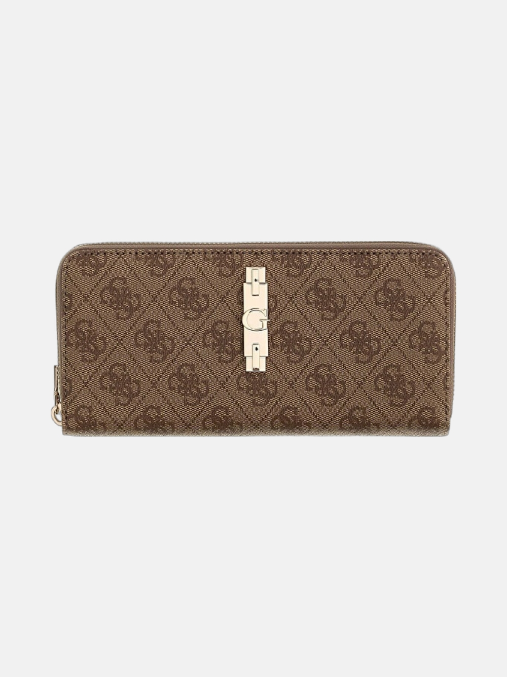 CARTEIRA GUESS YVONNE ZIP AROUND LATTE LOGO