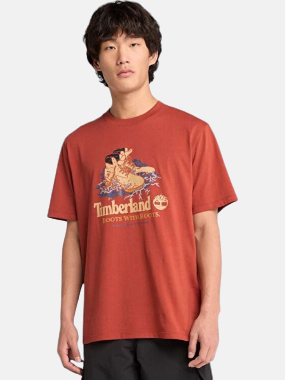 TSHIRT TIMBERLAND FRONT BOOT GRAPHIC DARK RED