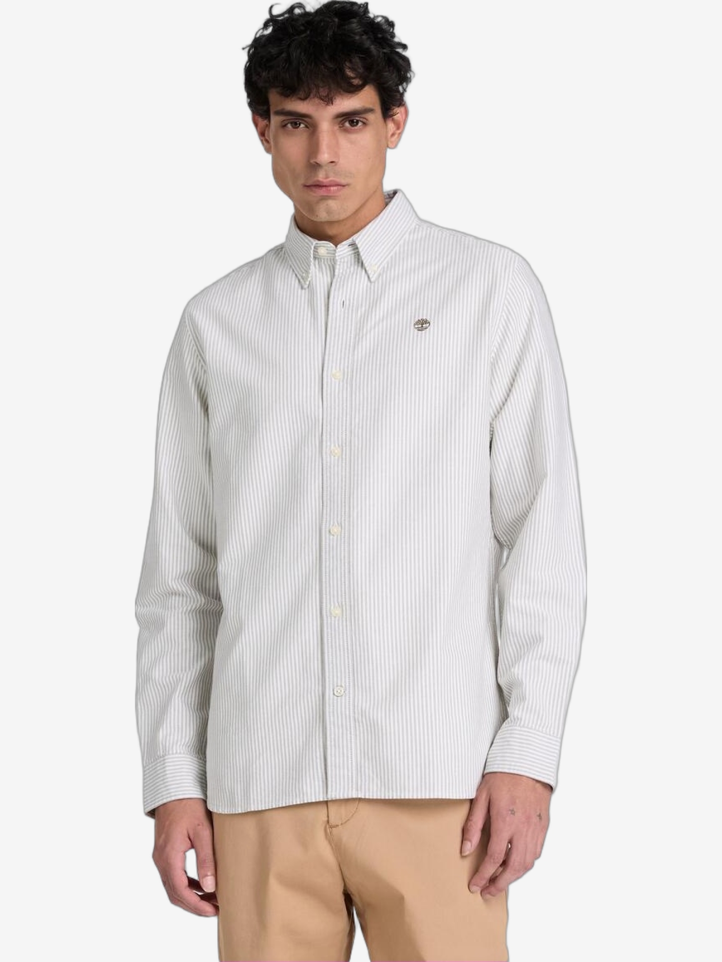CAMISA TIMBERLAND STRIPED OXFORD LT GREEN