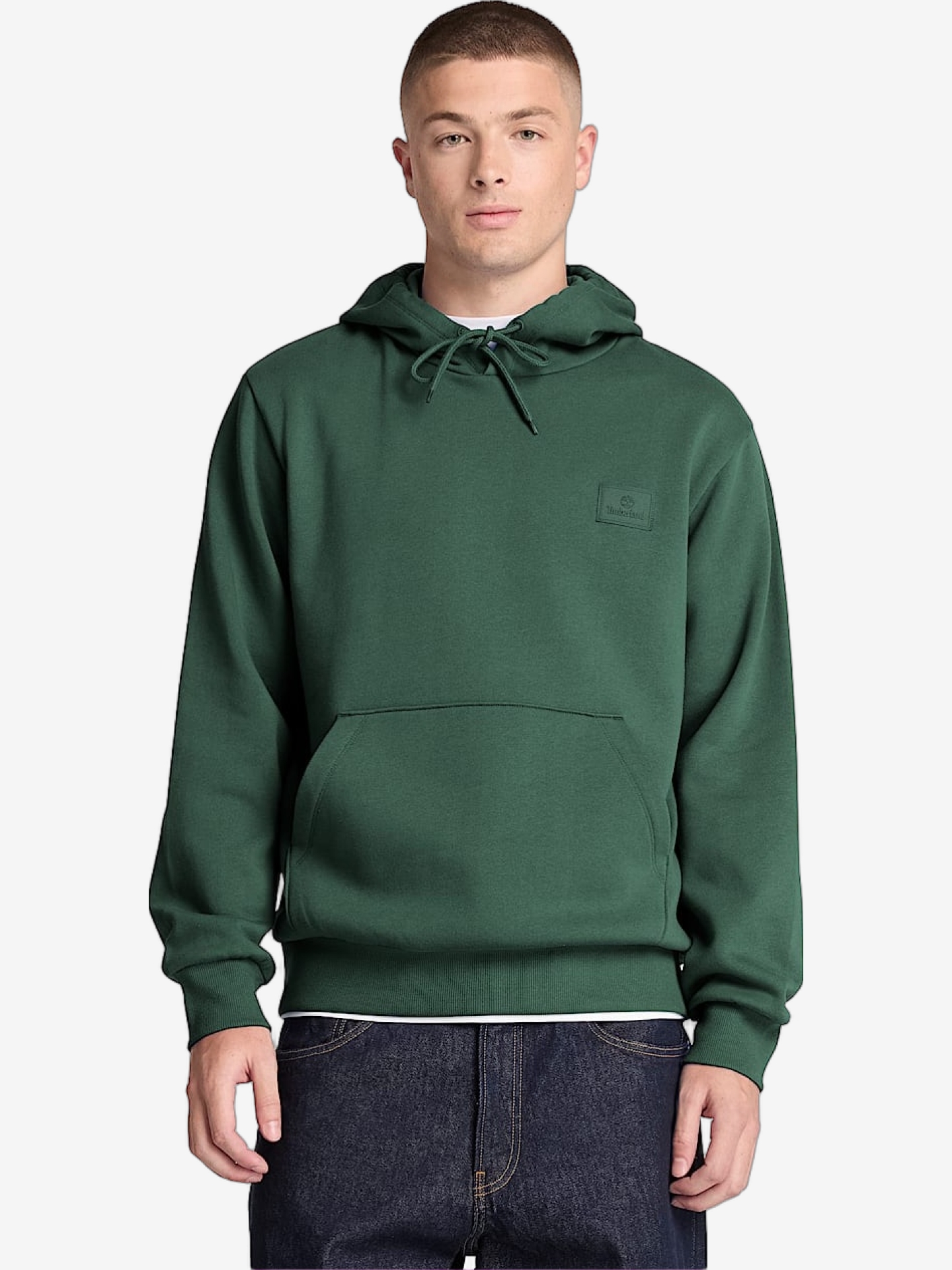 HOODIE TIMBERLAND SILICON BADGE DARK GREEN