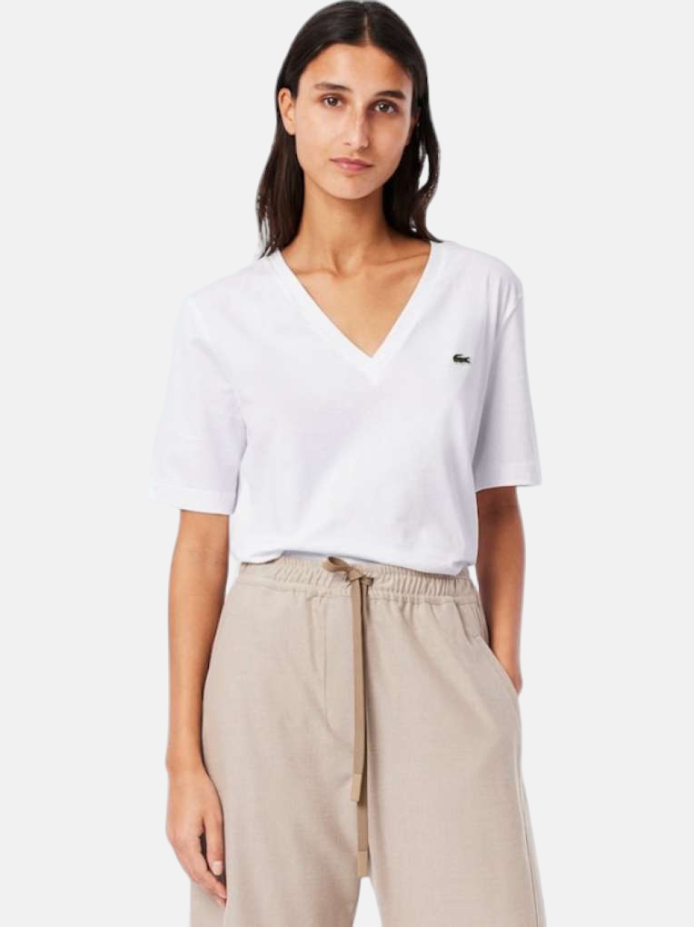 TSHIRT LACOSTE TF7300 WHITE