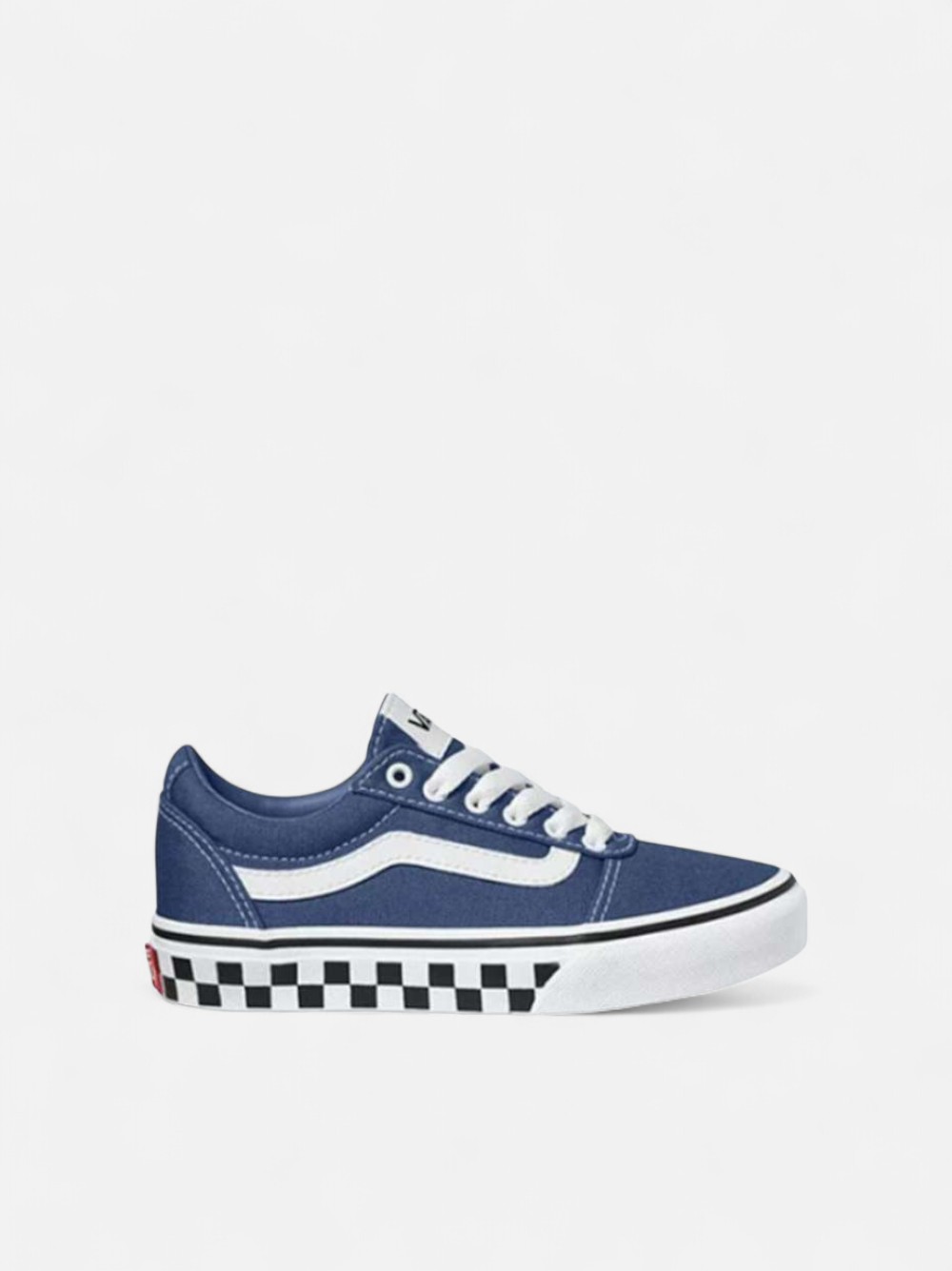 VANS WARD YT CHECKER SIDEWALL NAVY/WHITE