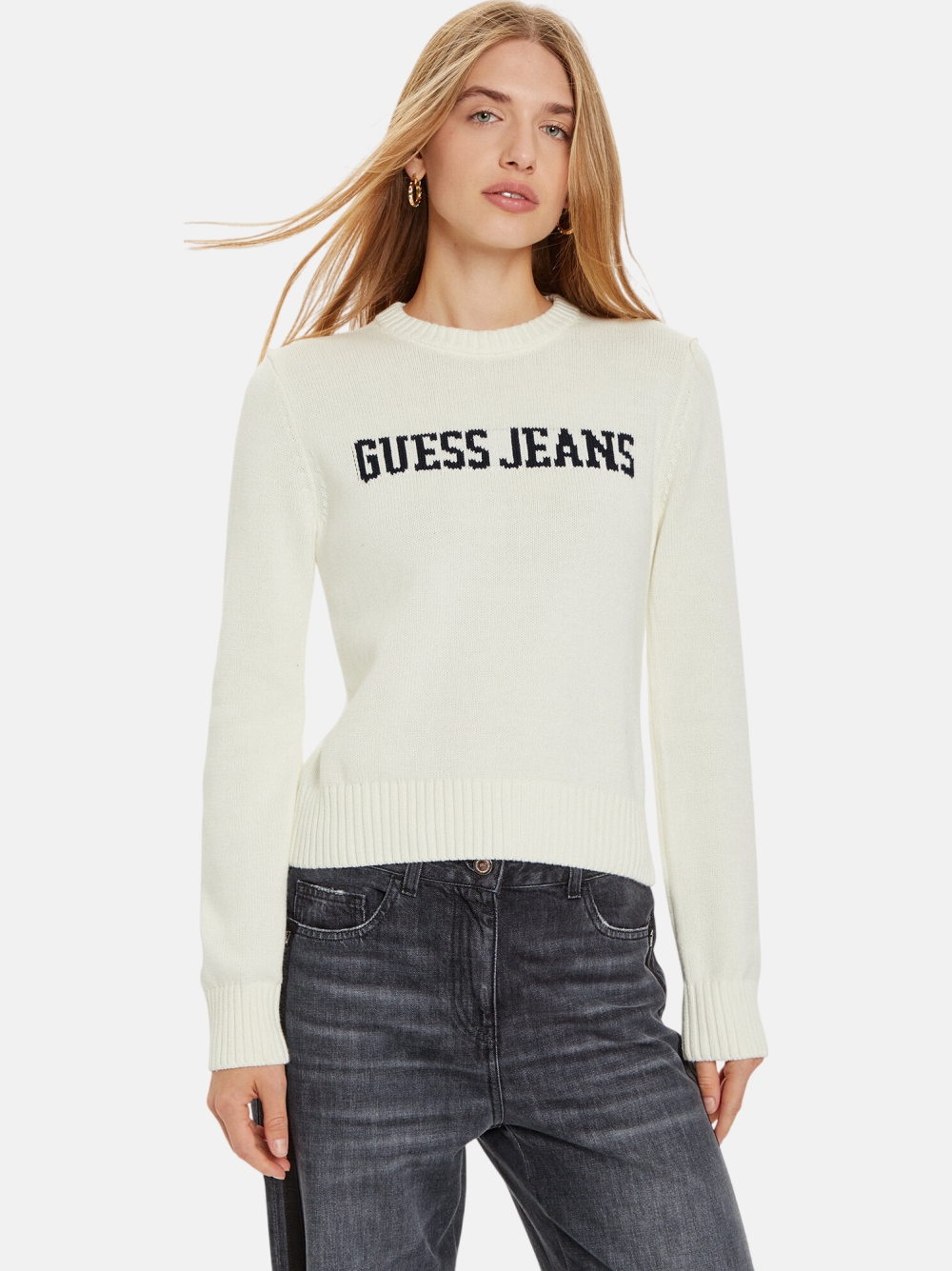 SWEATSHIRT GUESS INTARSIA