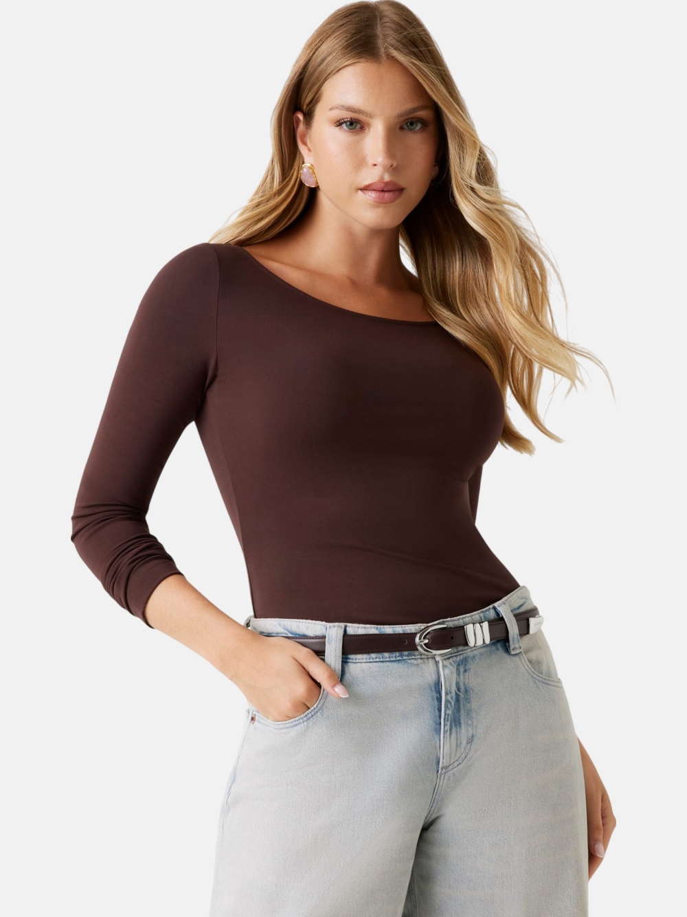 LONGSLEEVE GUESS BOAT NK BASIC