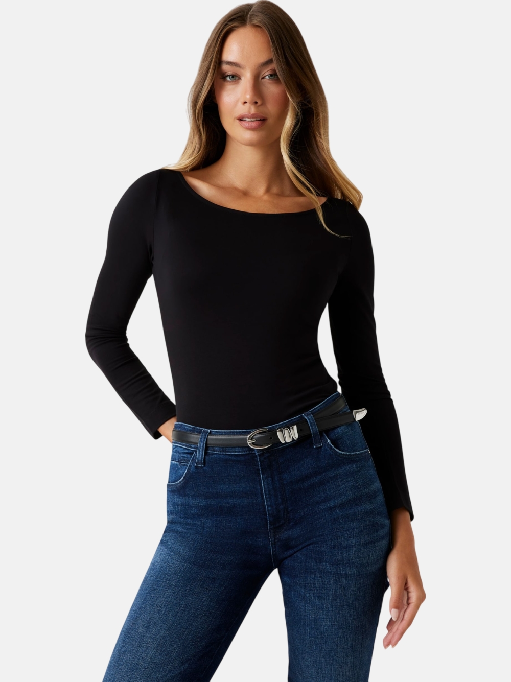 LONGSLEEVE GUESS BOAT NK BASIC