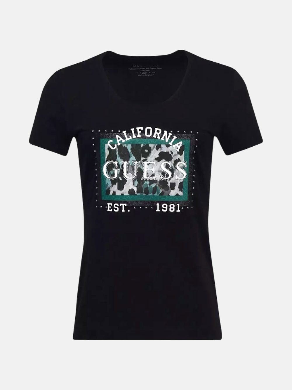 TSHIRT GUESS CN SS ANIMALIER BOXY PRINT