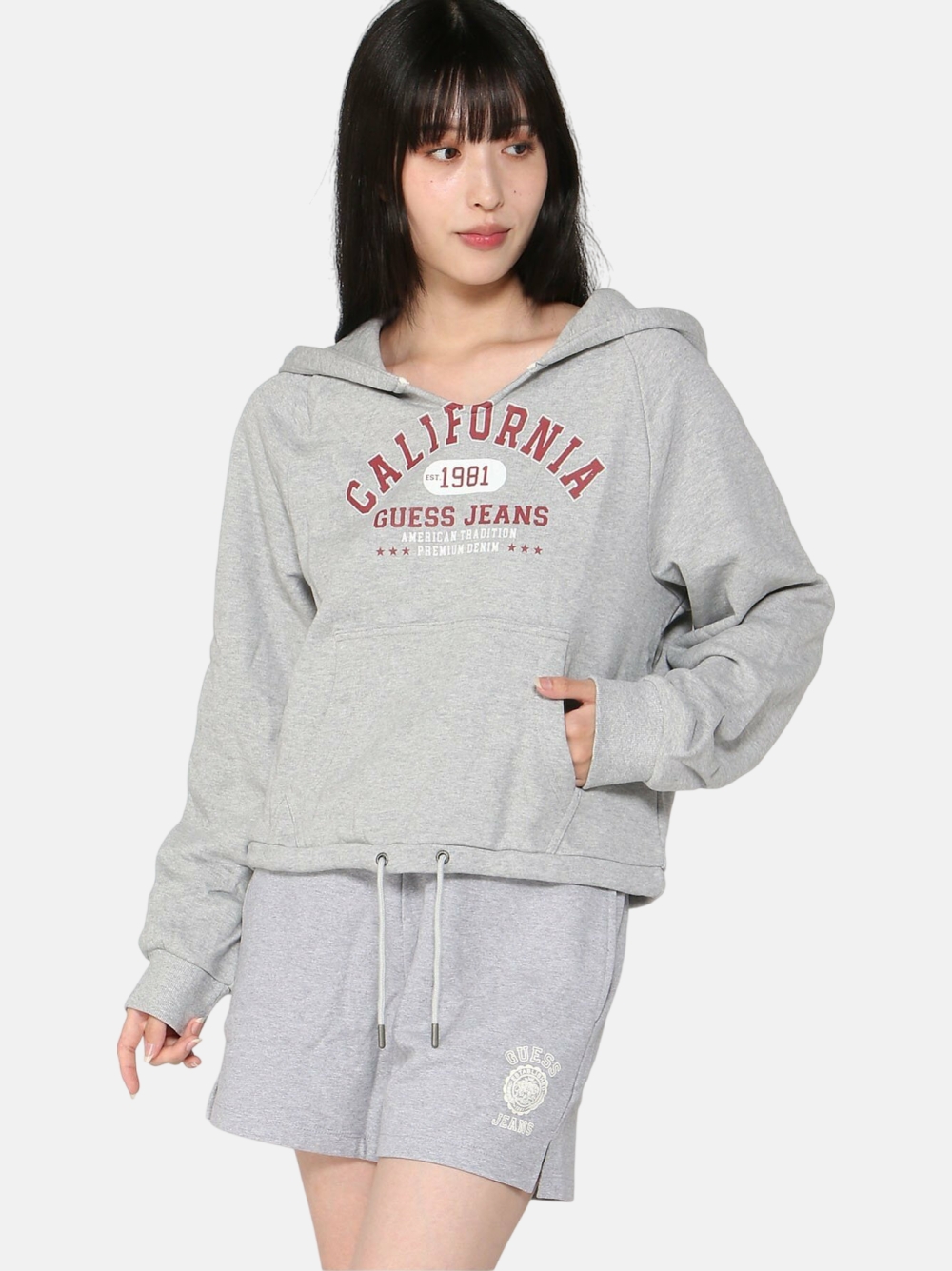  HOODIE GUESS GJ  NOTCH NECK