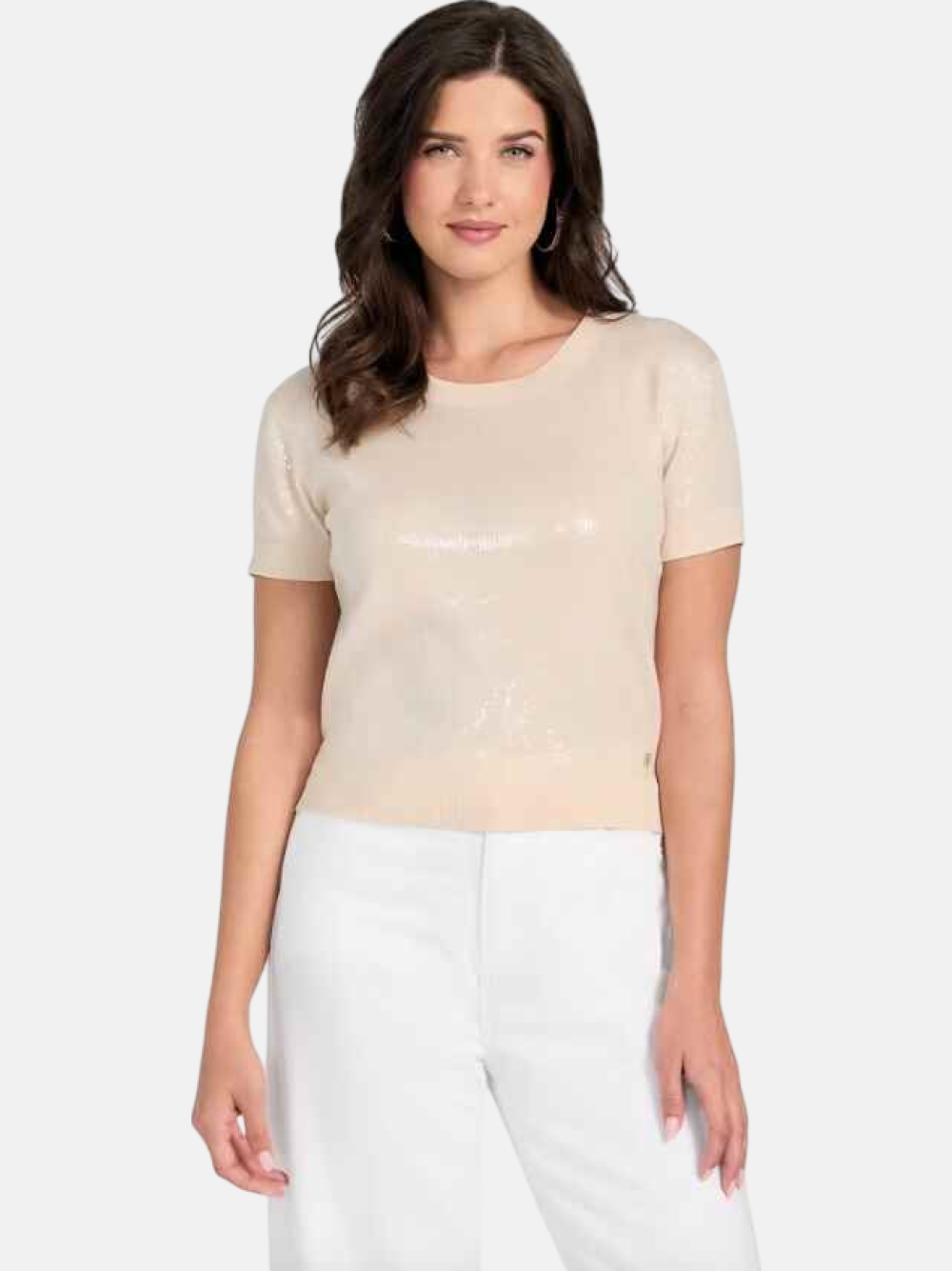 TSHIRT GUESS SS CN JUNIPER SEQUINS