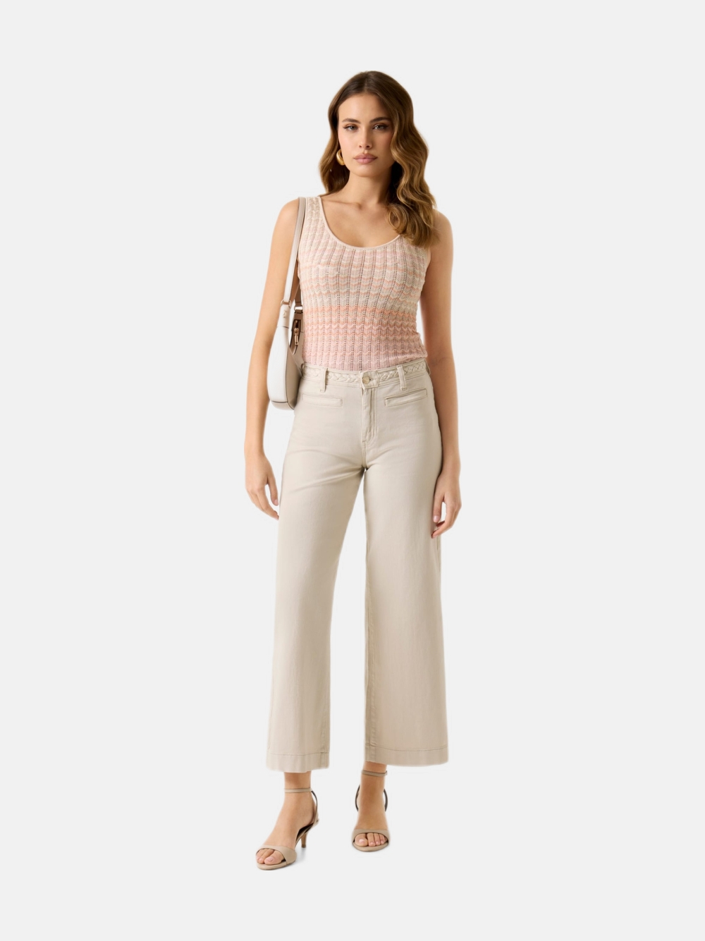 CALÇAS GUESS ZOYA CROP LEG BRAIDED