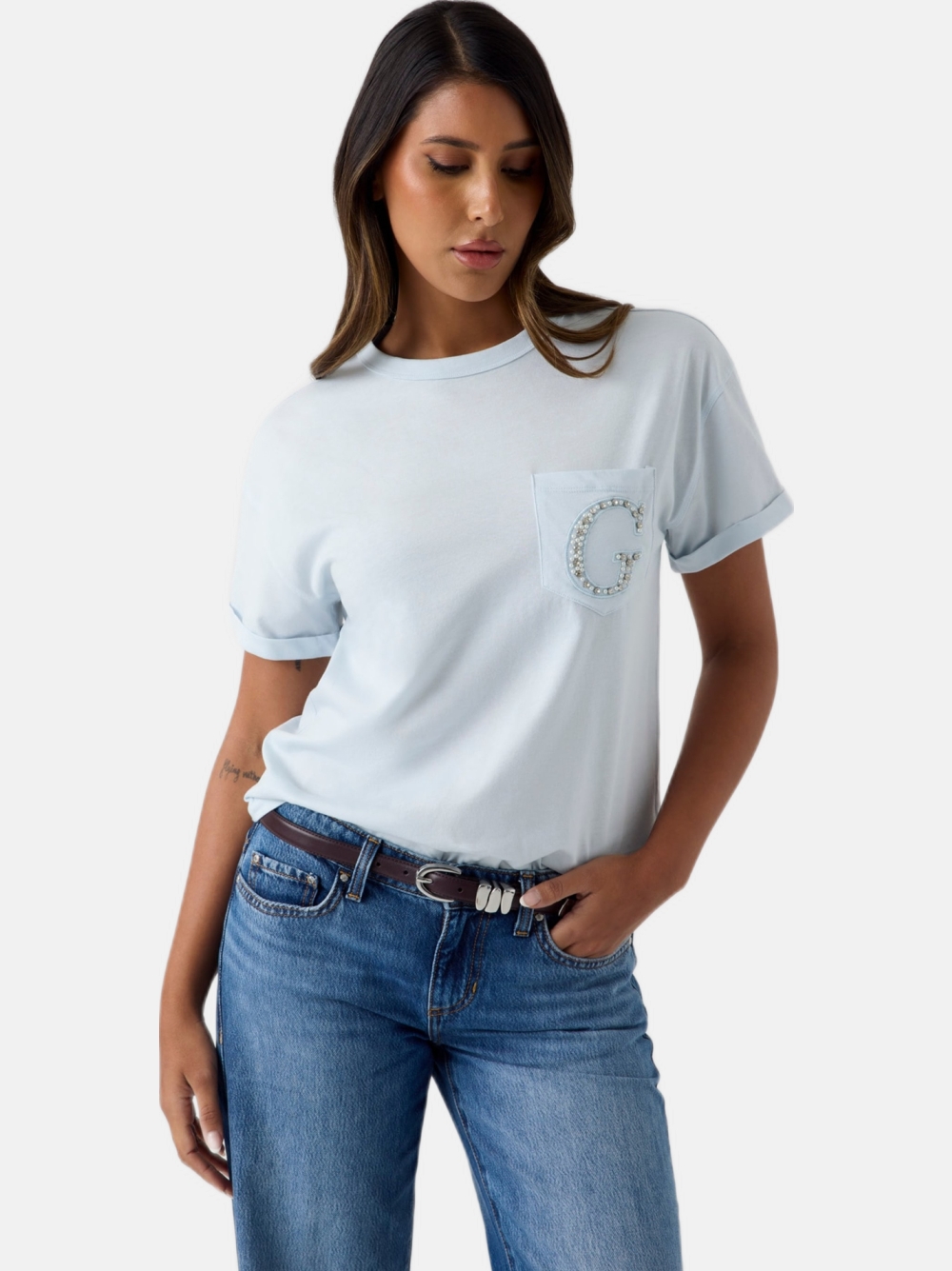 TSHIRT GUESS SS CN POCKET G LOGO
