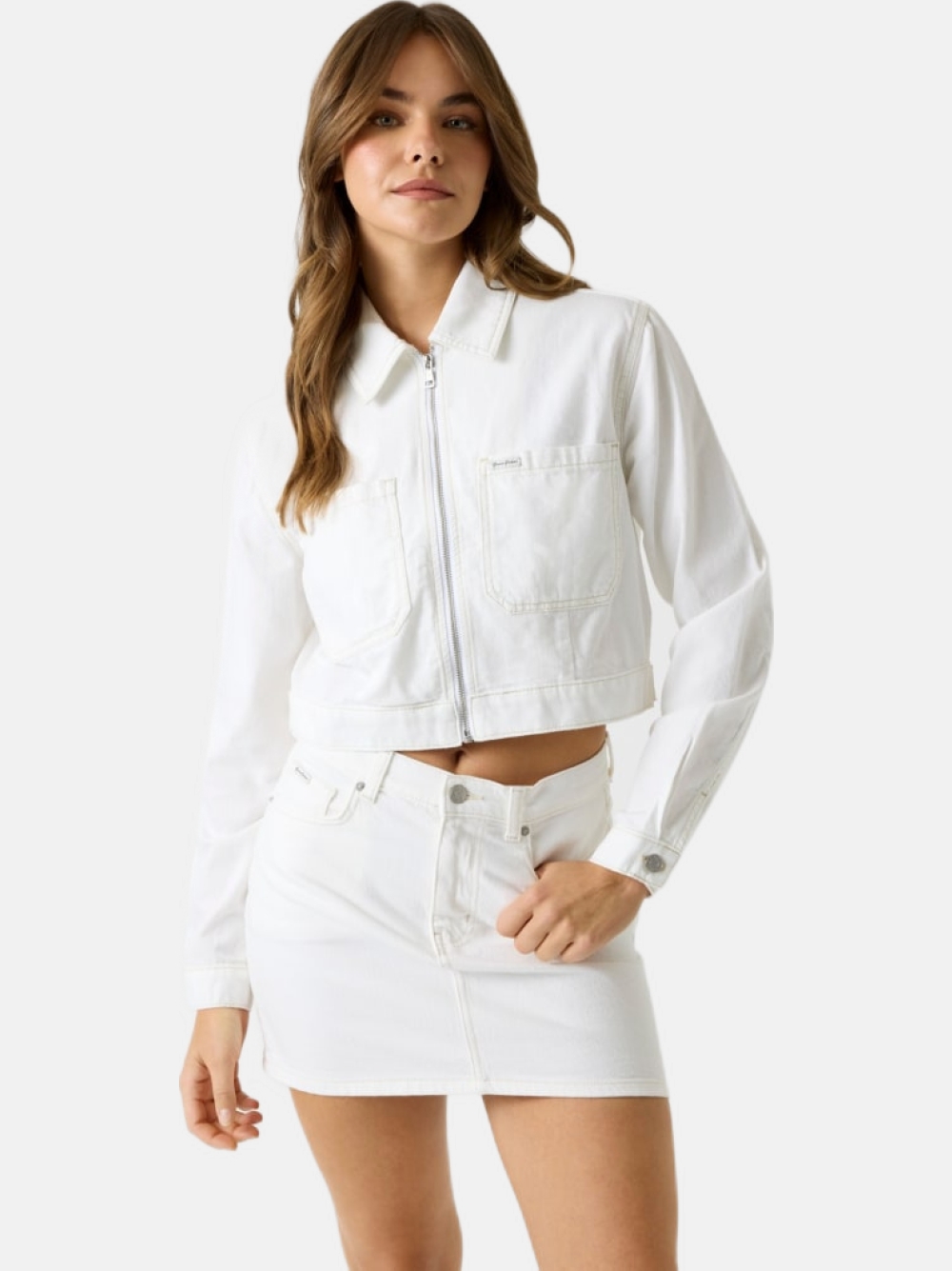 CASACO GUESS CROPPED ZIPPED TRCUKER