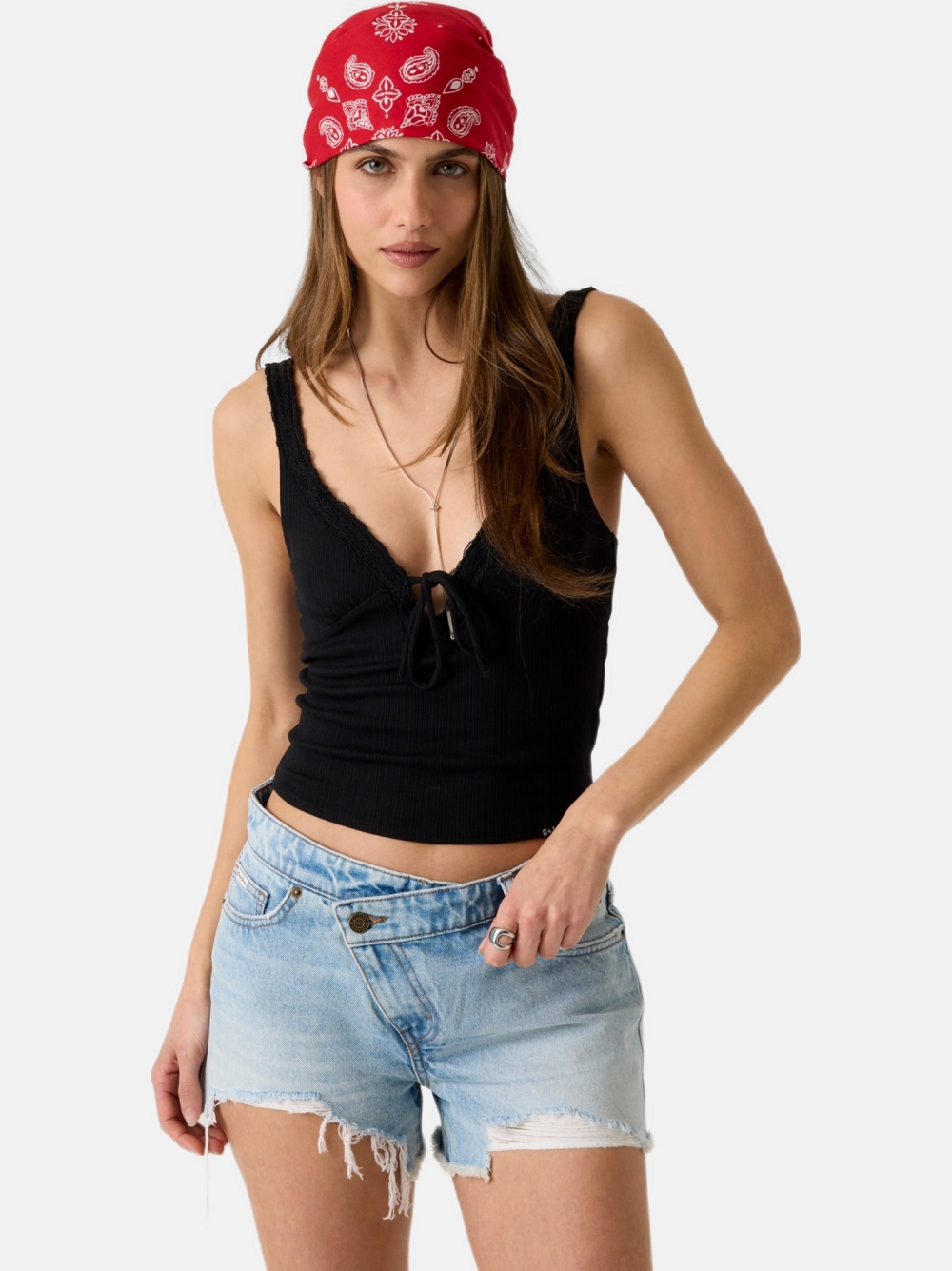 TOP GUESS GJ FASHION RIB LACE