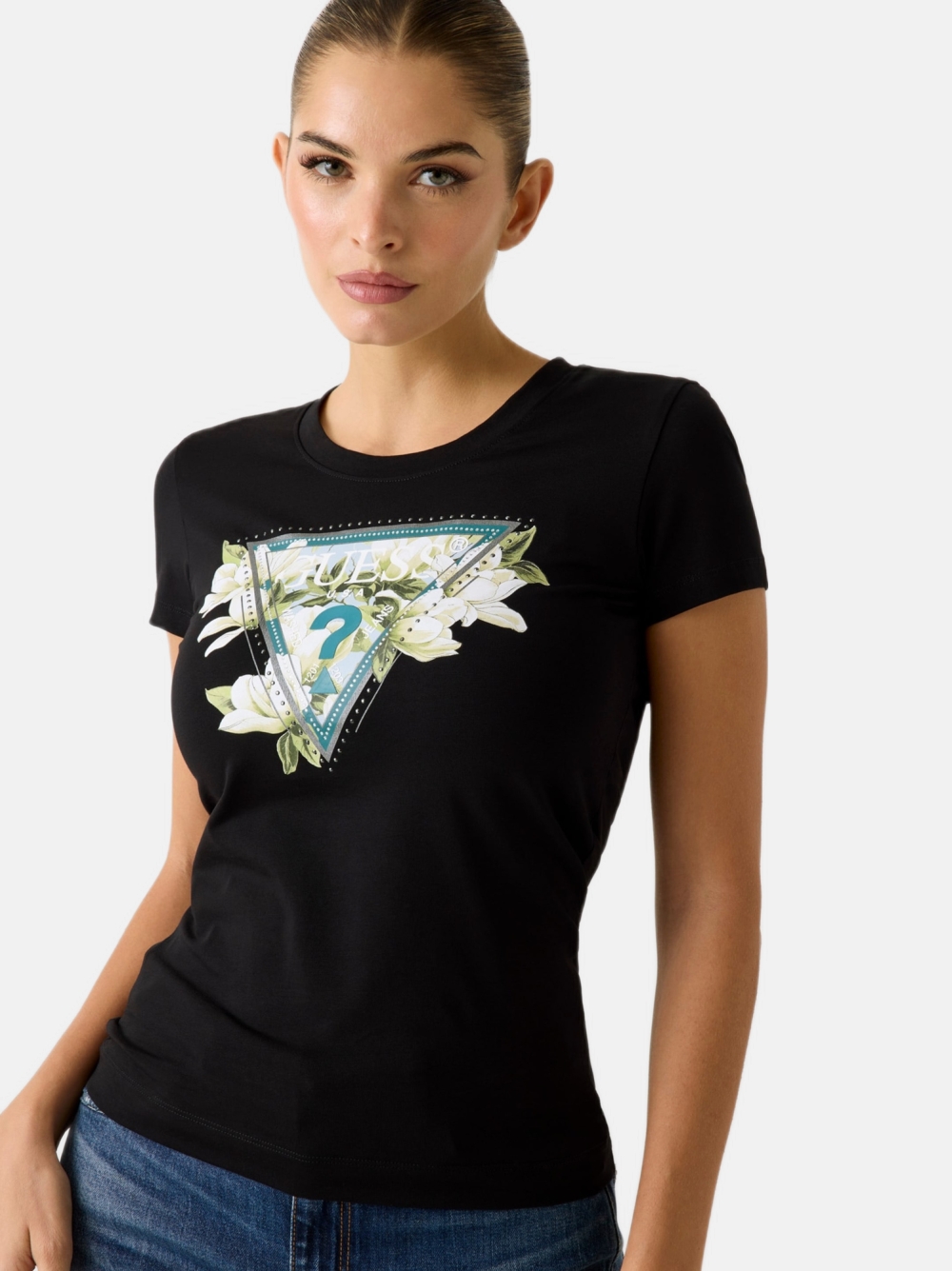 TSHIRT GUESS CAMELIA TRIANGLE